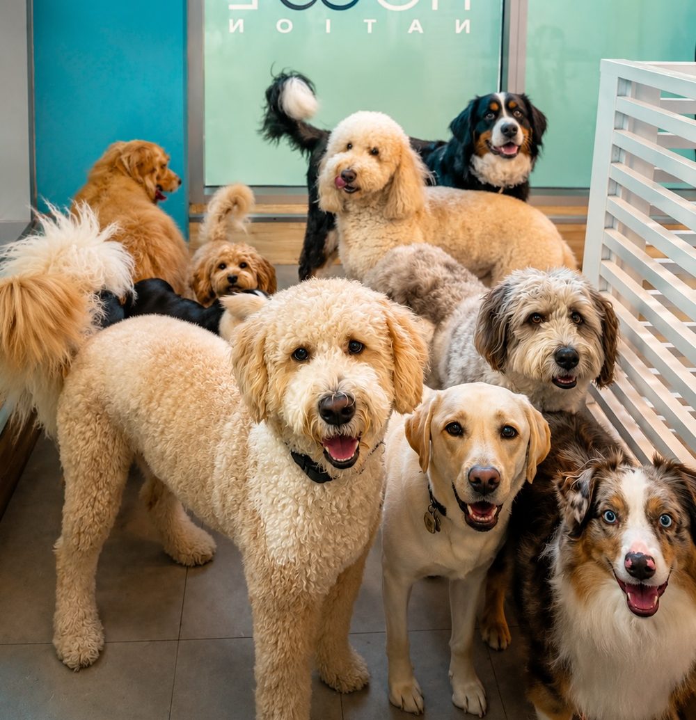 Happy dogs at Howl Nation boutique dog hotel